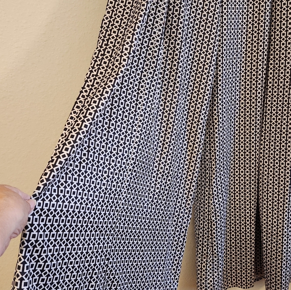 HYFVE Elastic Wide Leg Ribbed High Waist Pull On Pants JUNIORS Size L GEOMETRIC. - Picture 3 of 15